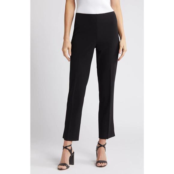 Halogen Dress Pant High Waist Side Slit Straight Leg Trousers Black NWT 22W - Picture 1 of 7